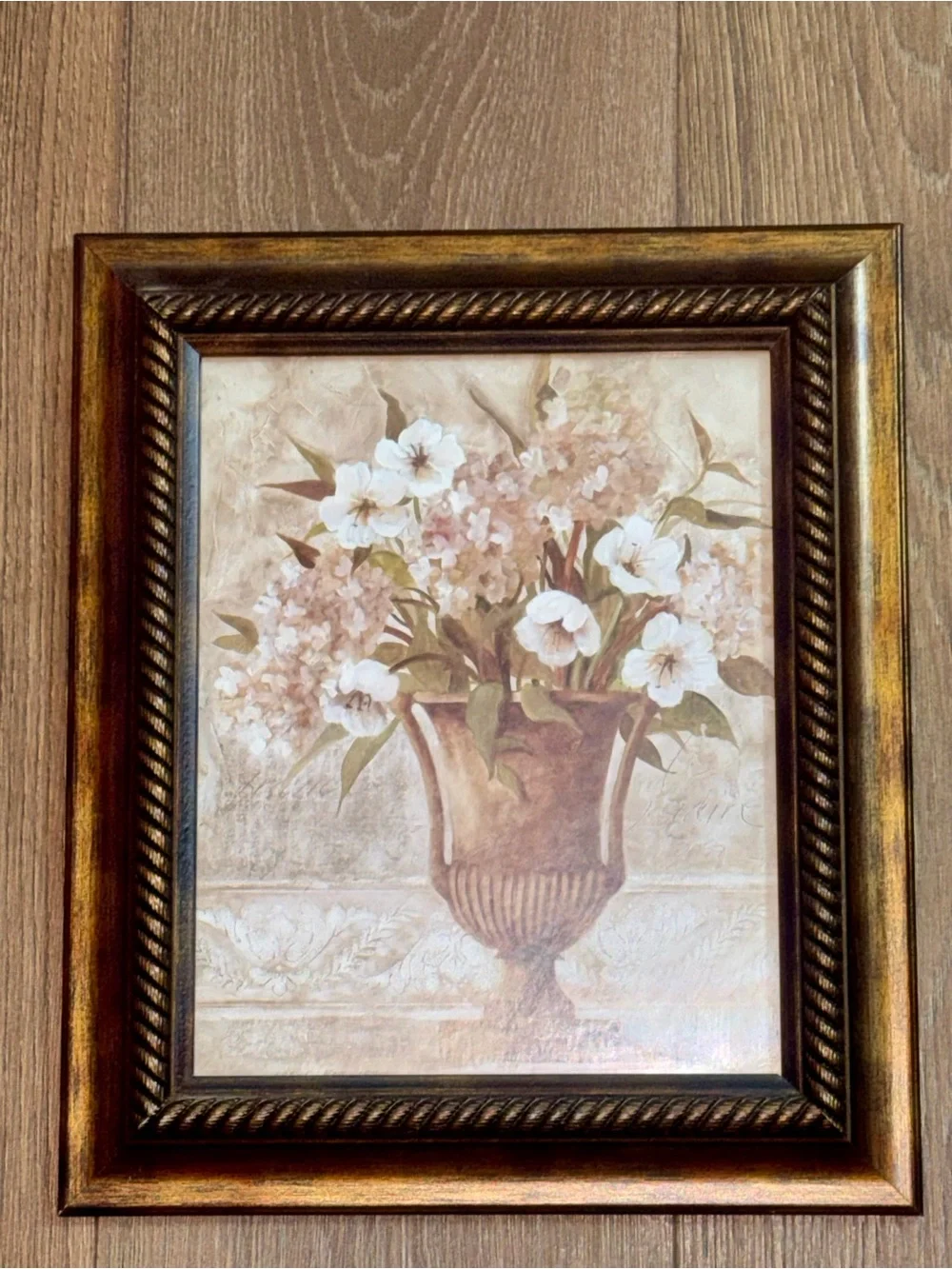 Vintage floral painting set by Carol Robinson Framed- 17” height